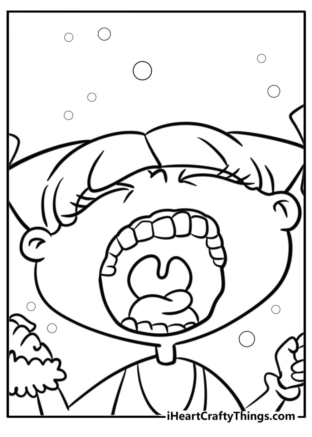 Angelica throwing a tantrum fun rugrats coloring sheet