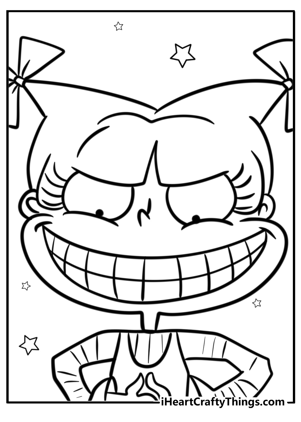 Angelica with a mischievous grin fun coloring sheet