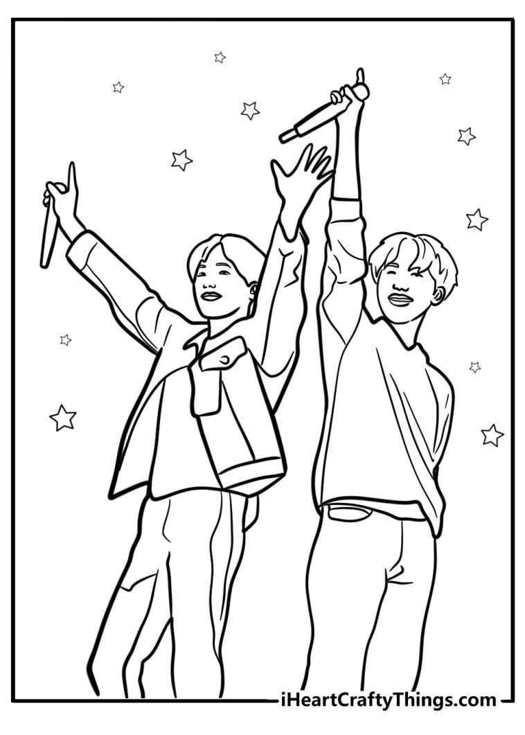 25 New BTS Coloring Pages (100% Free To Print)