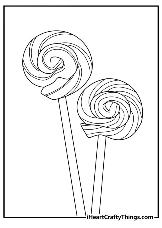 candy cane shaped lollipop with a round handle makes this fun printable