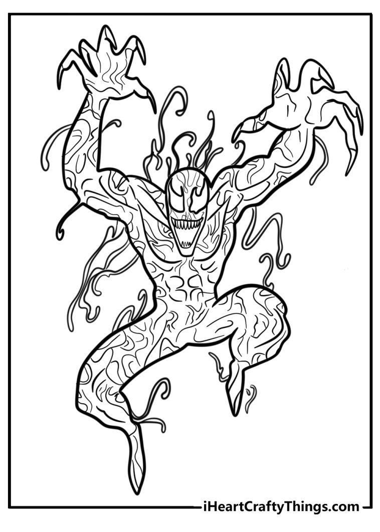 25 Carnage Coloring Pages (Free Symbiote PDF Printables)