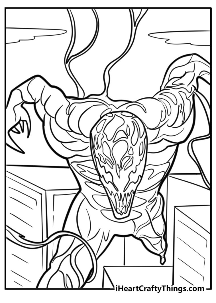 25 Carnage Coloring Pages (Free Symbiote PDF Printables)