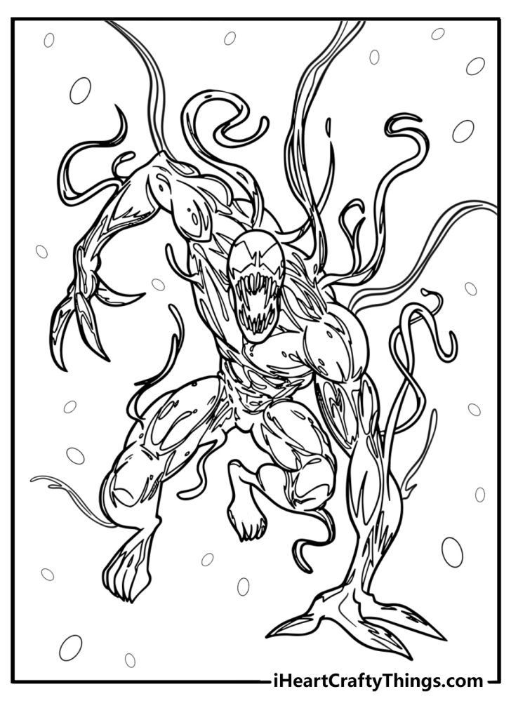 25 Carnage Coloring Pages (Free Symbiote PDF Printables)