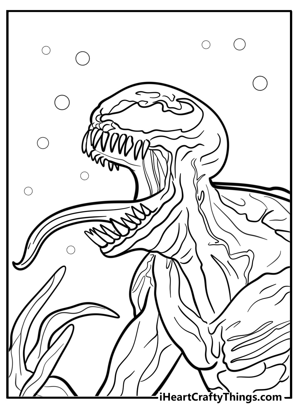 Carnage roaring with rage coloring page