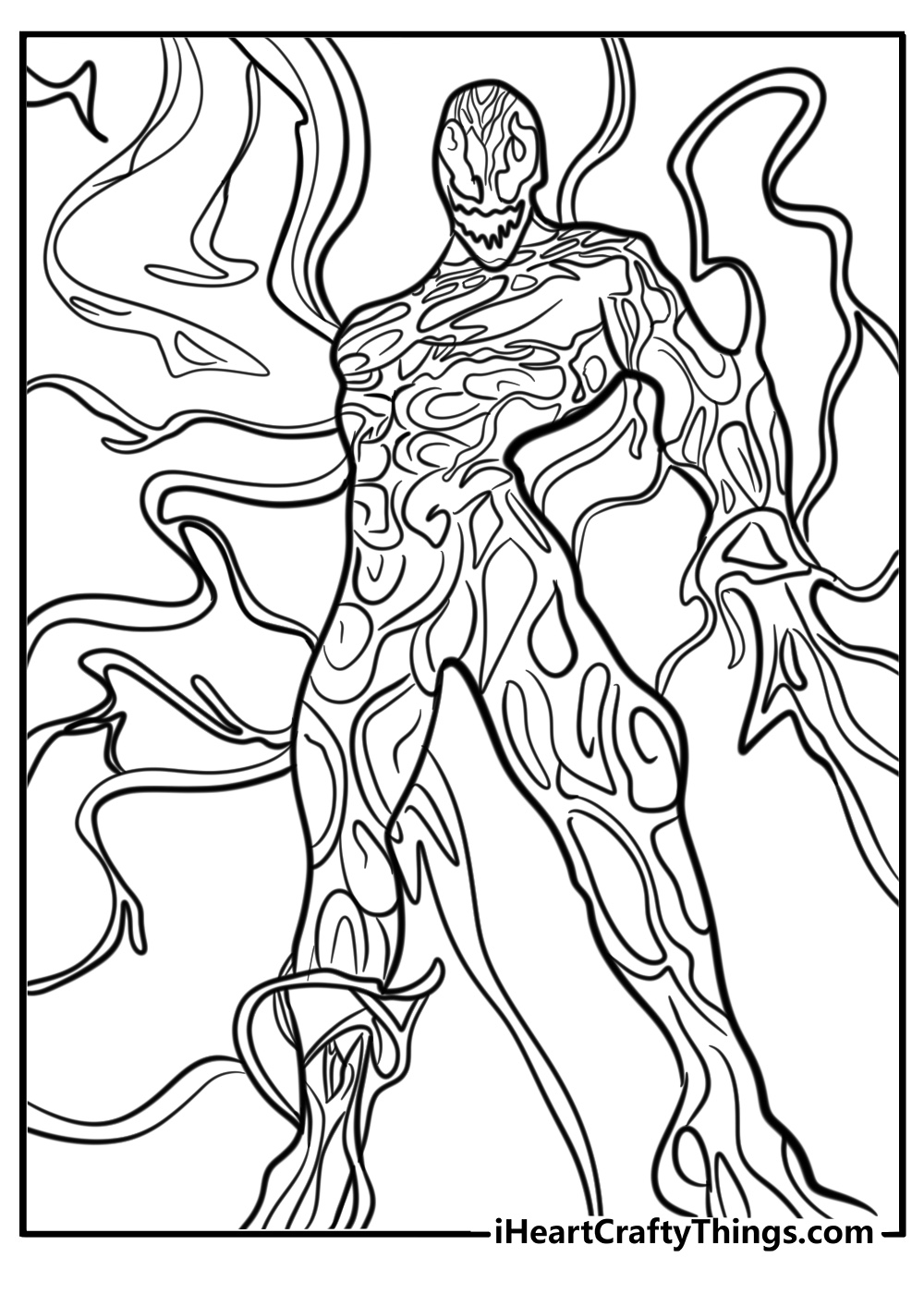 Carnage spreading his symbiote free coloring page pdf