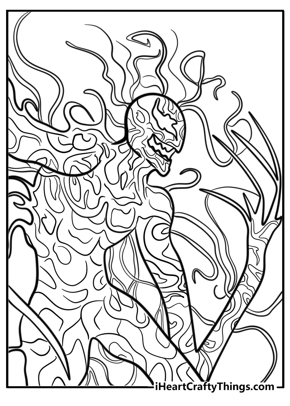 Carnage surrounded by chaos free coloring page pdf