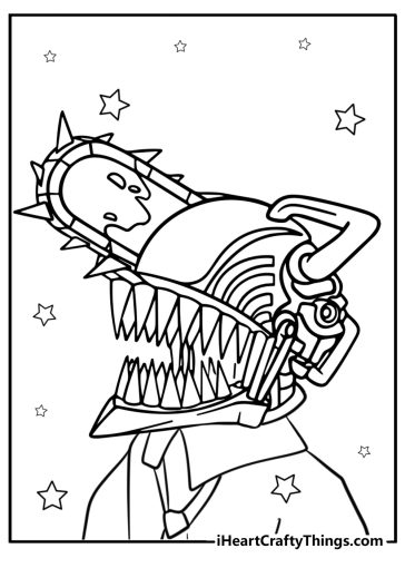 Chainsaw man coloring pages