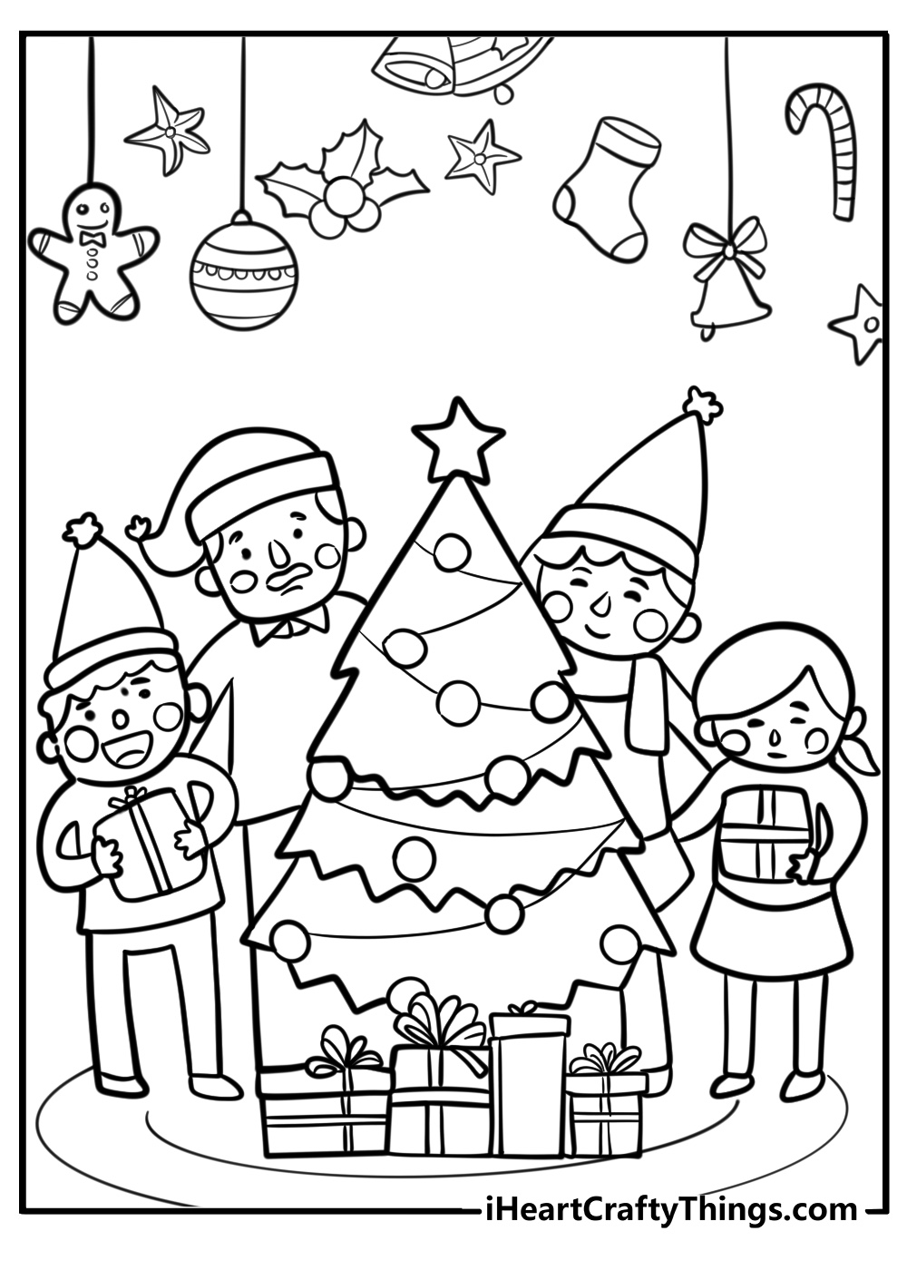 Christmas eve tradtition coloring page