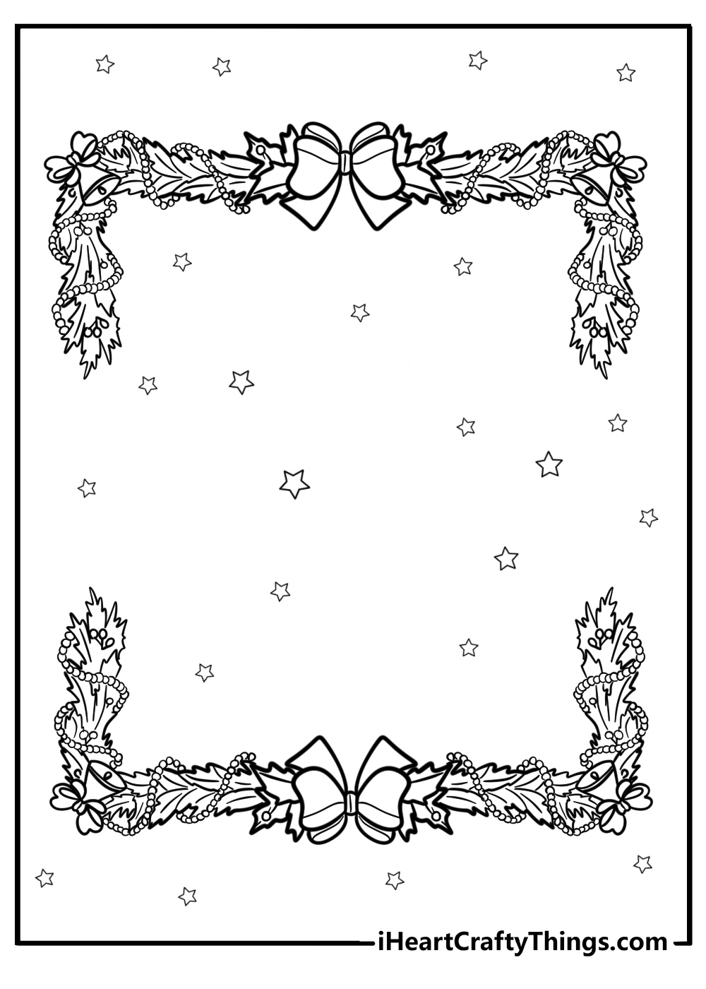 Christmas garlands coloring page