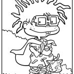 Chuckie trying to be brave printable coloring page