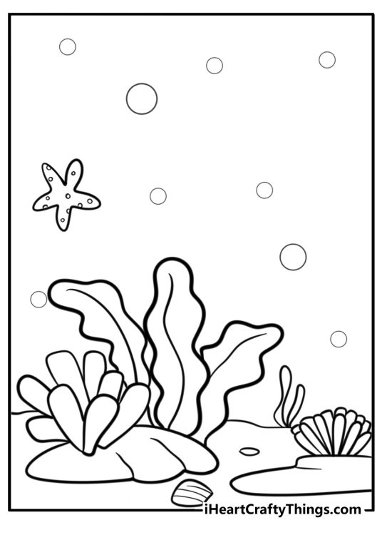 Coral reef coloring pages