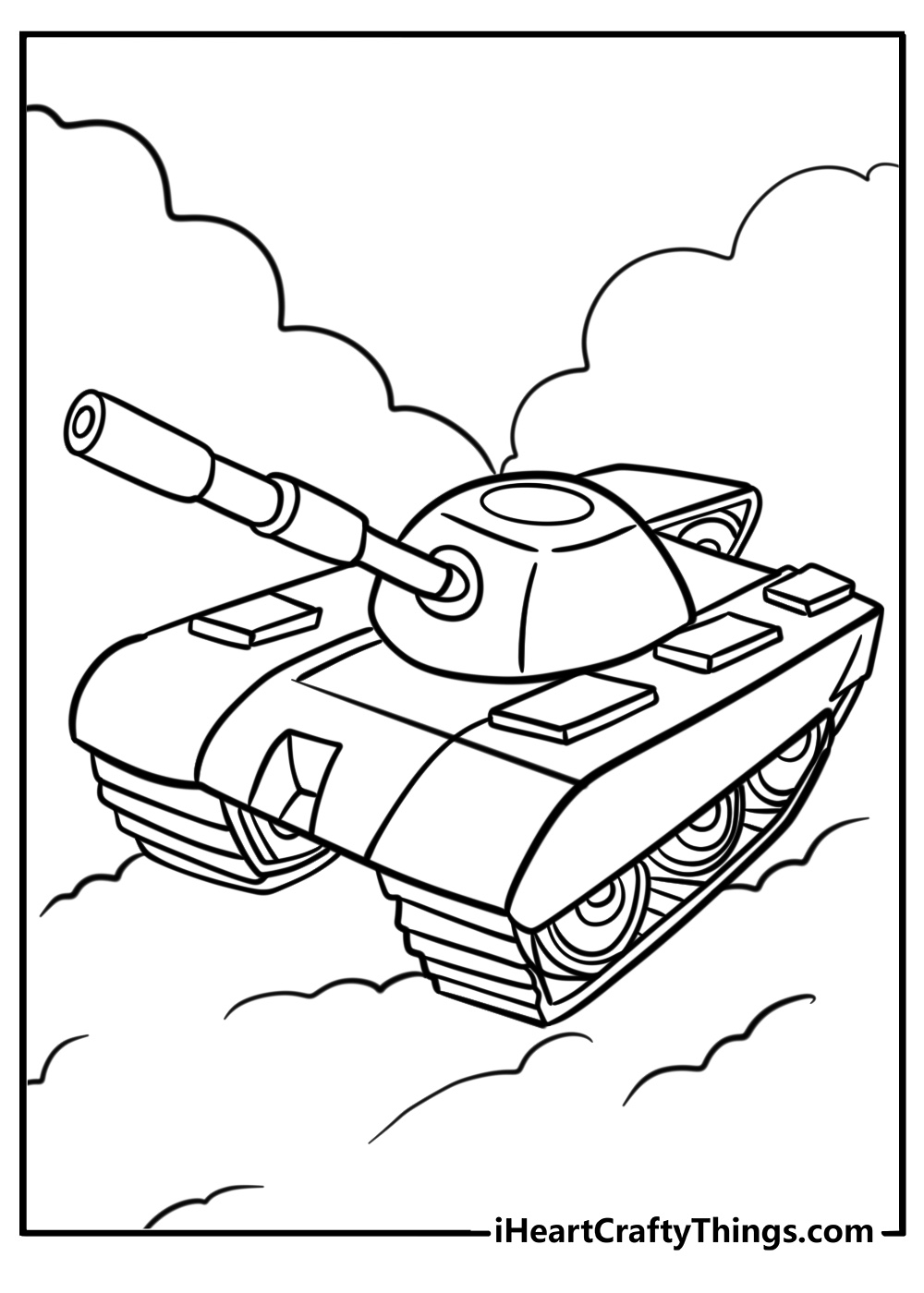 Detailed military vehicle from call of duty coloring sheet