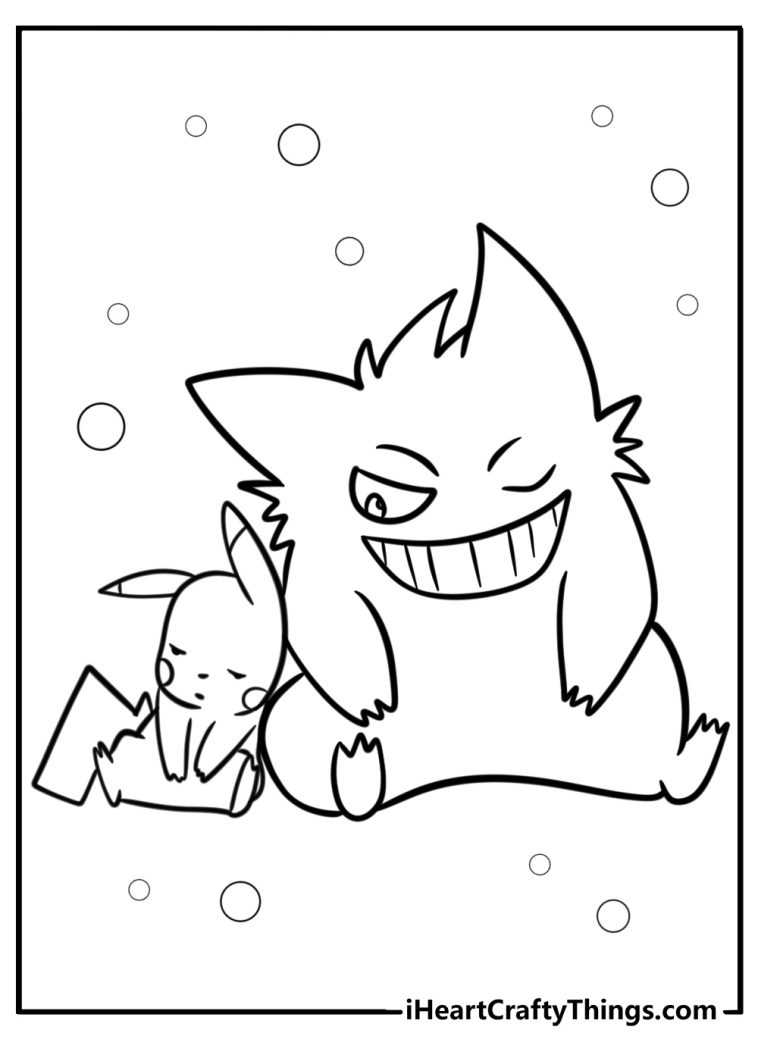 25 Gengar Coloring Pages (Free Printable PDFs For All Fans)