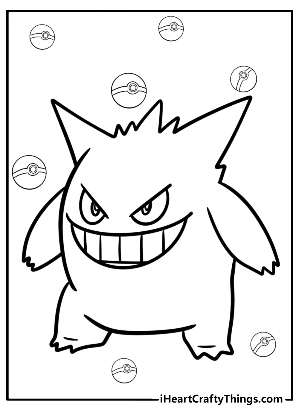 Gengar coloring pages