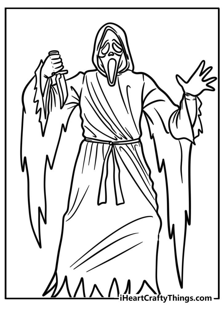 20 New Scream Coloring Pages (100% Free To Print)