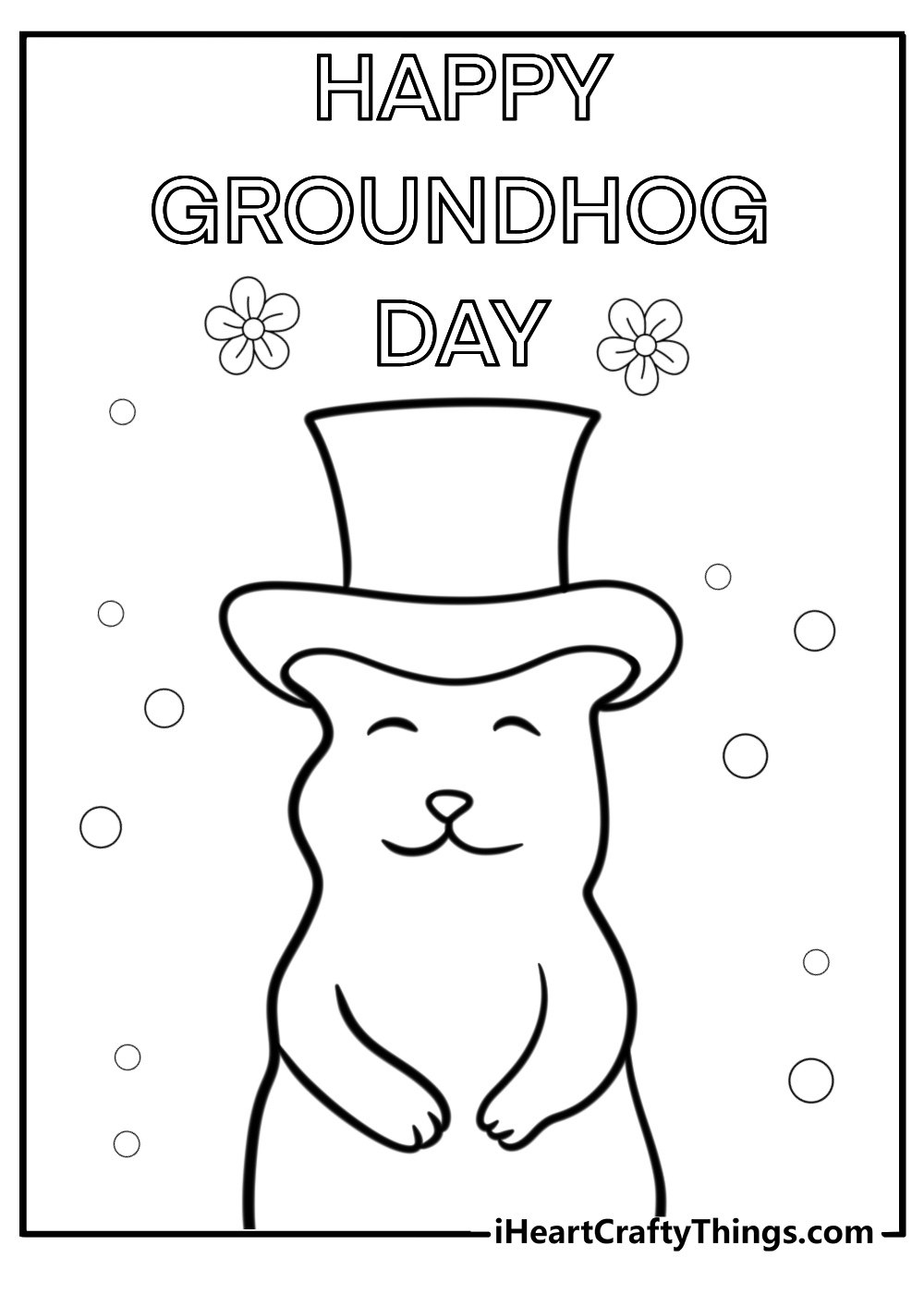 Groundhog day color pages