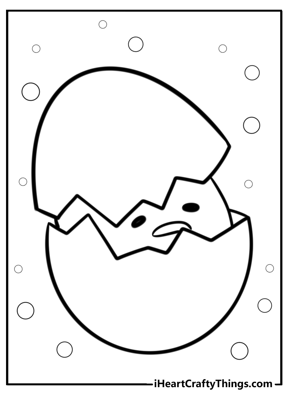 Gudetama hiding under an eggshell detailed coloring sheet