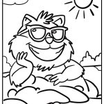 Happy groundhog in the sunshine coloring sheet