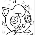 Jigglypuff with a musical note fun coloring sheet