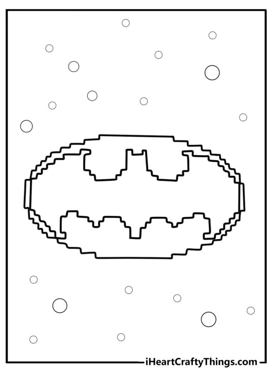 Lego batman logo free printable coloring page