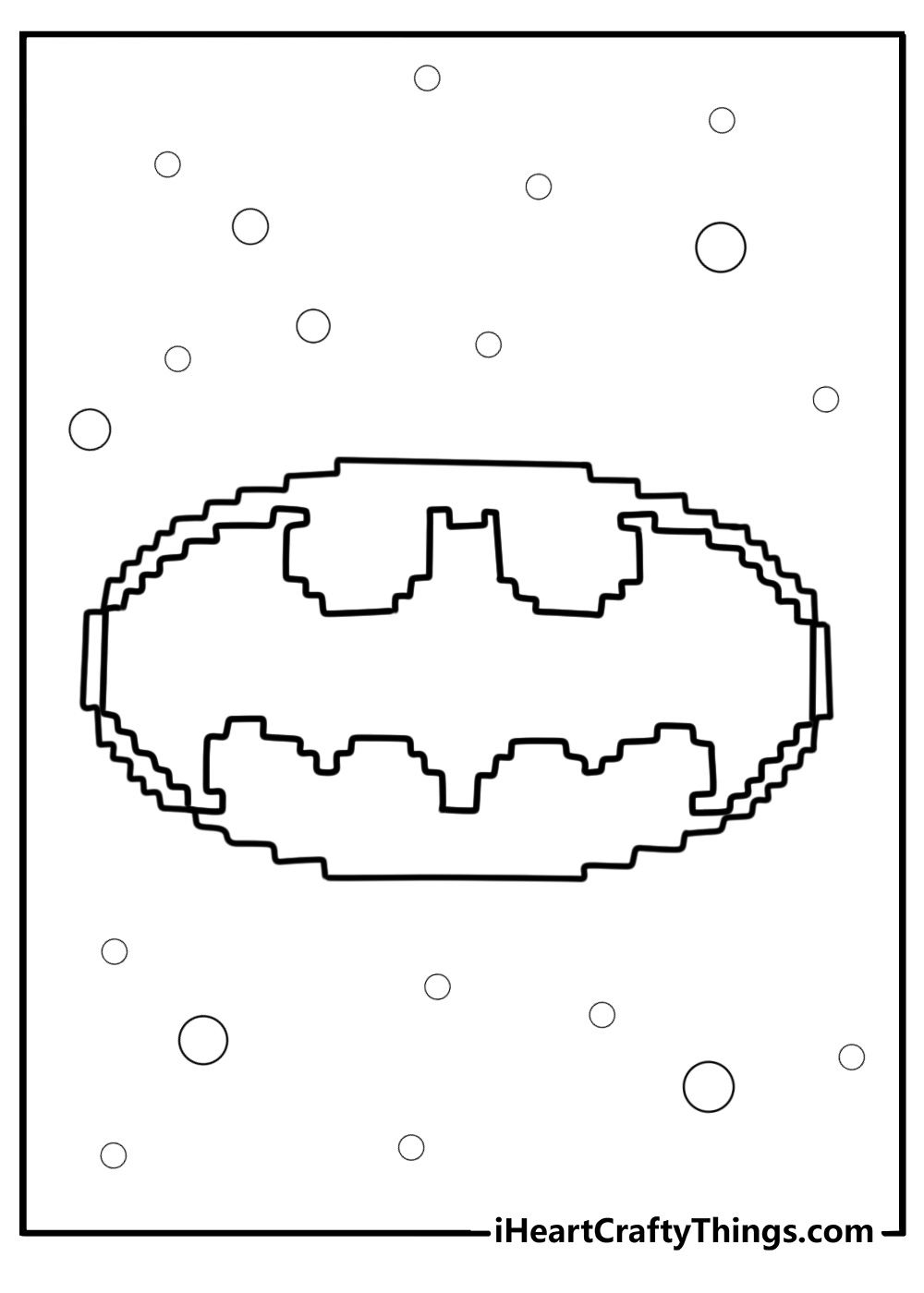 Lego batman logo free printable coloring page