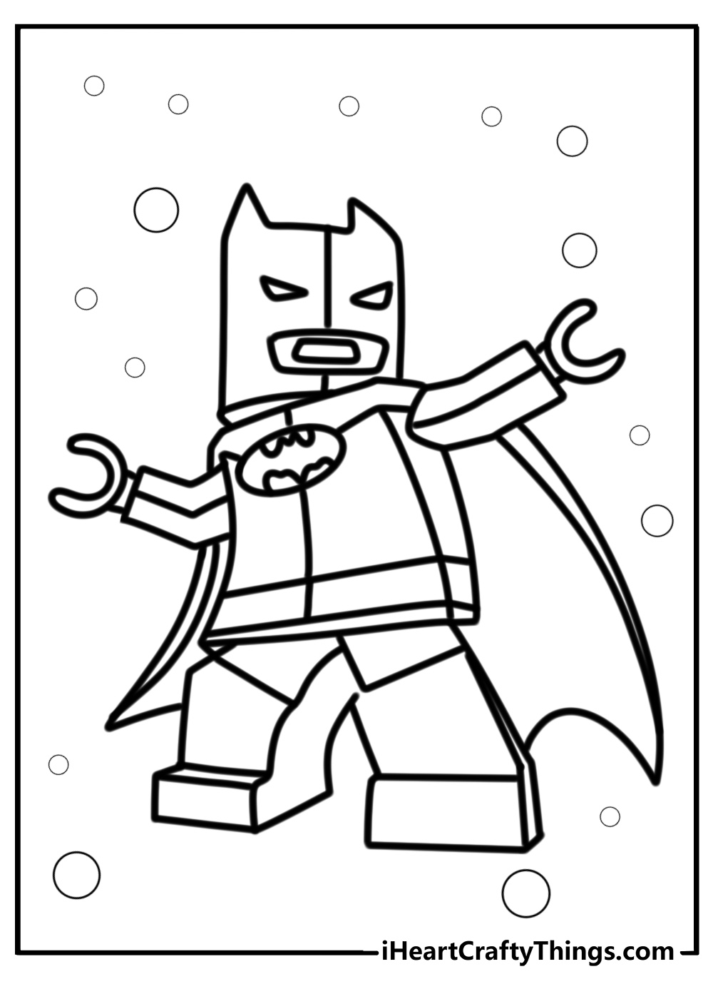 Lego batman ready for action coloring sheet