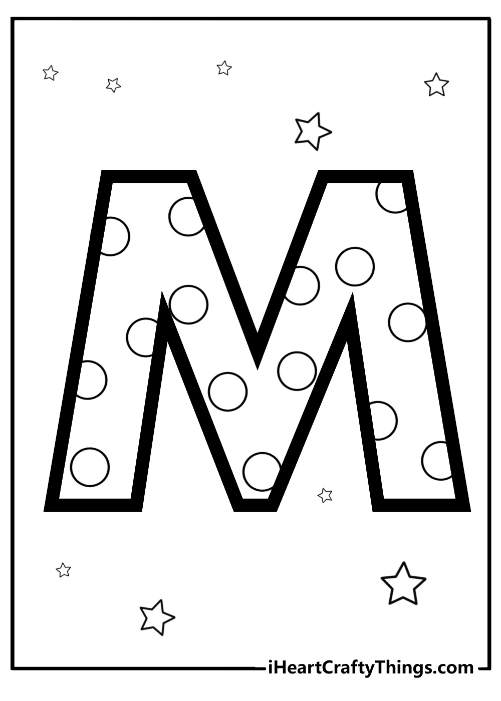 Letter m coloring pages