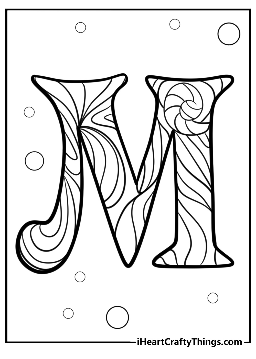 Letter m coloring printable