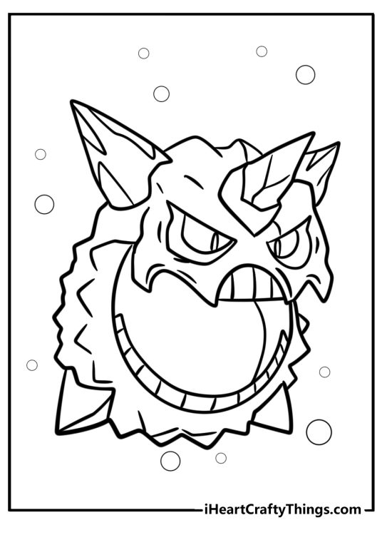 Mega glalie with icy power detailed coloring sheet