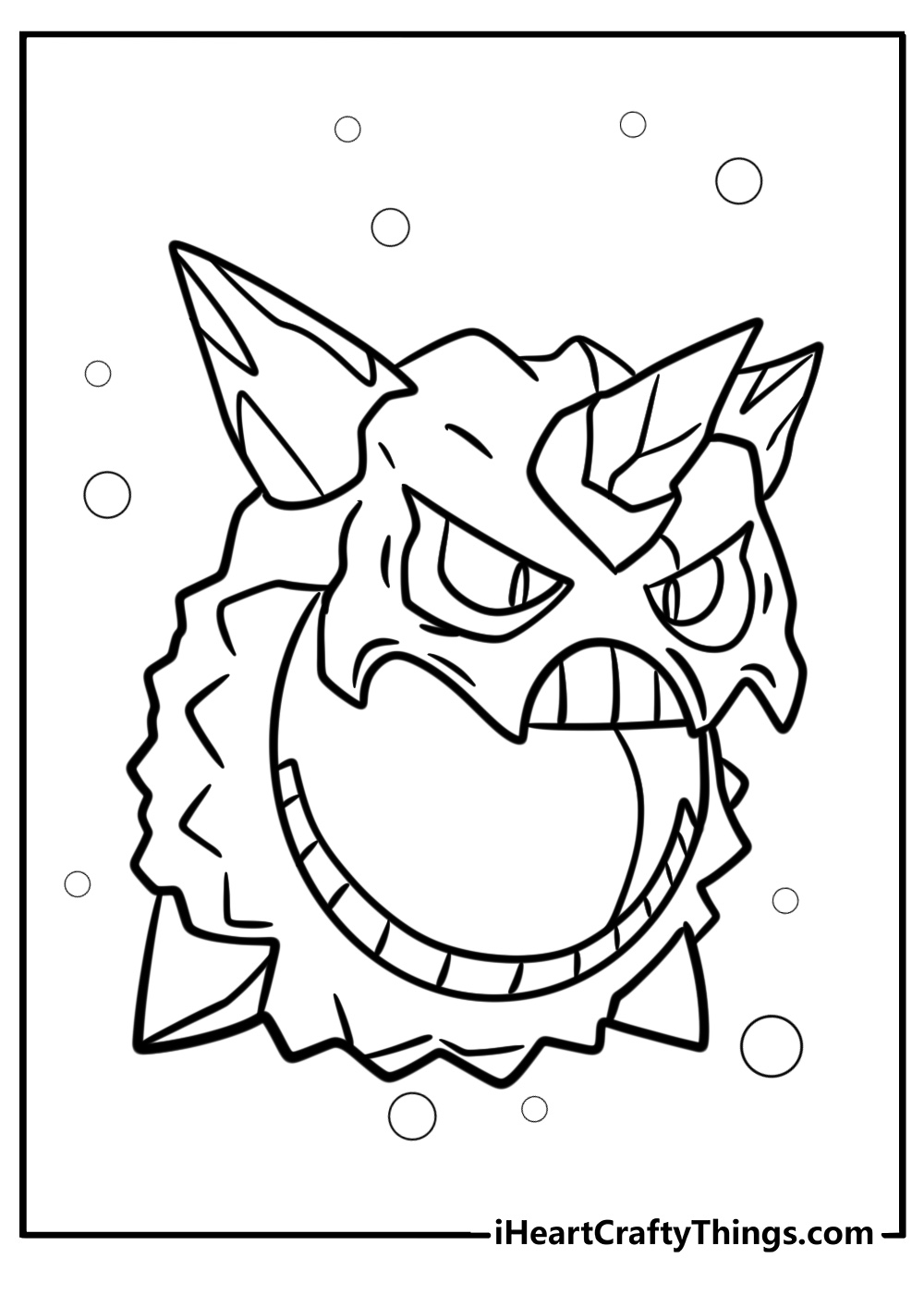 Mega glalie with icy power detailed coloring sheet