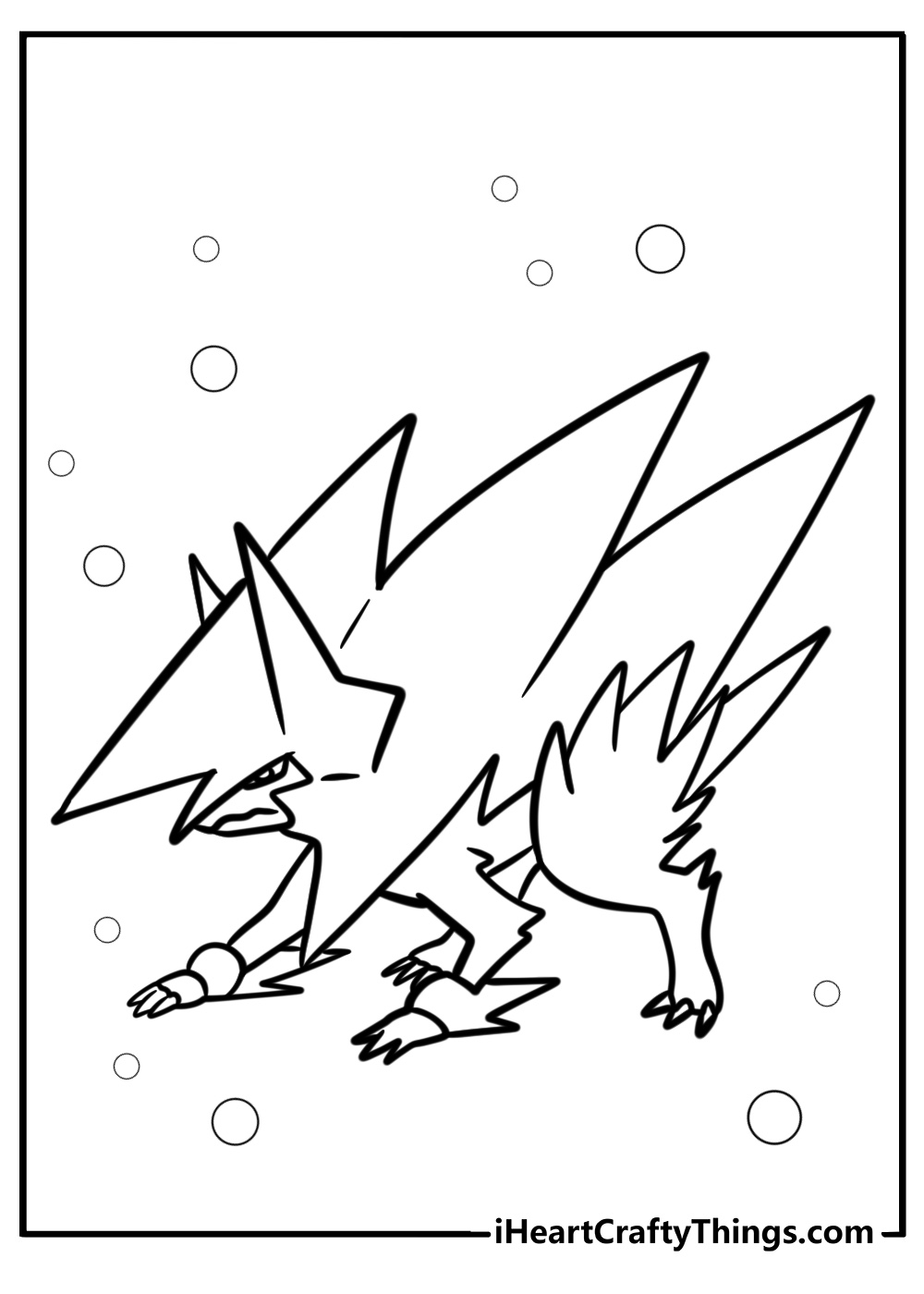 Mega manectric with electric mane free coloring page pdf