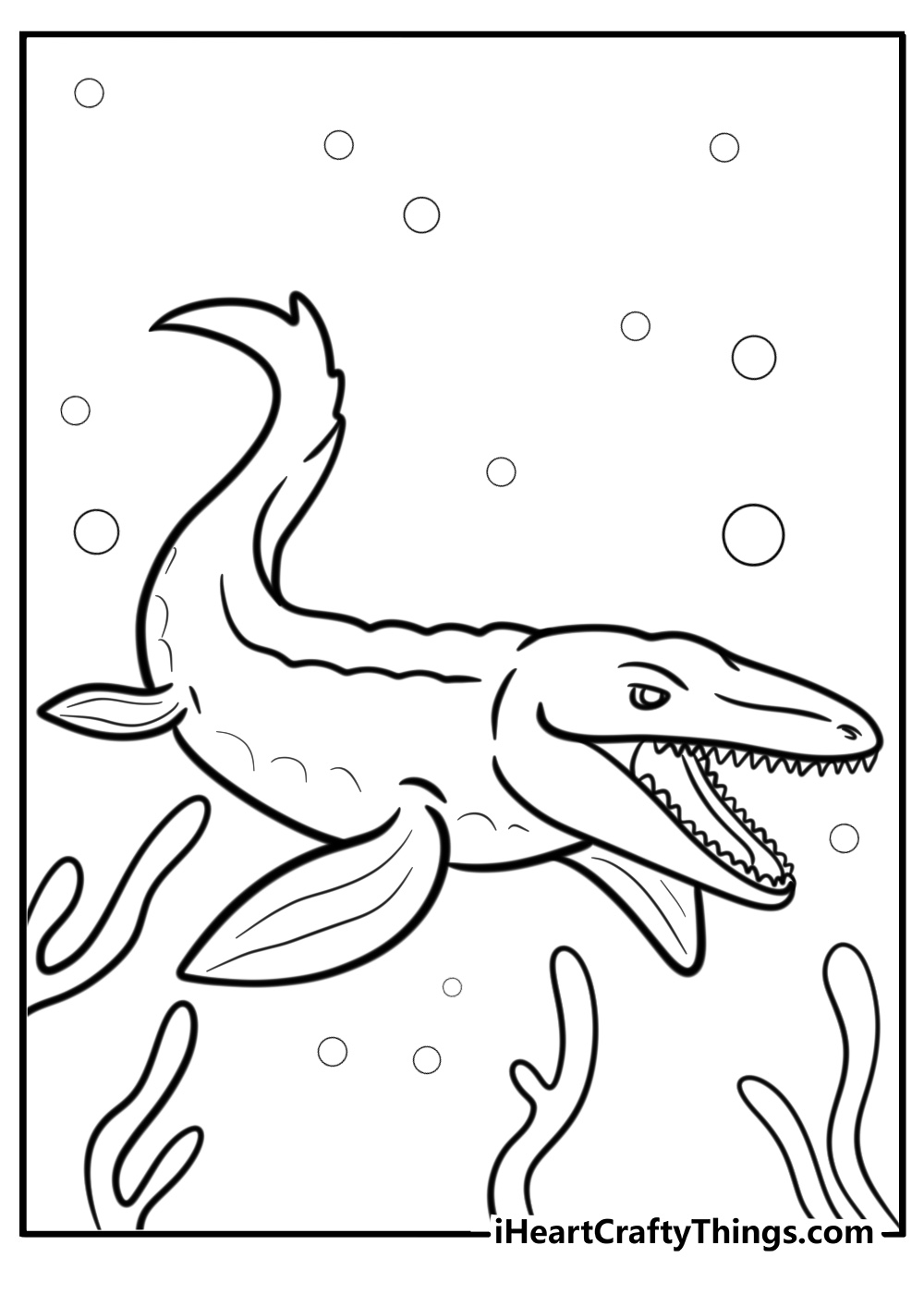 Mosasaurus coloring page