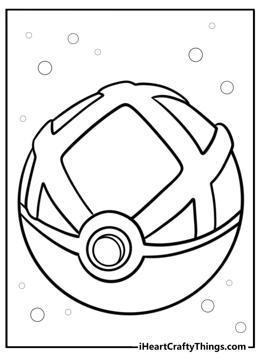 Net ball with a net like pattern fun coloring sheet