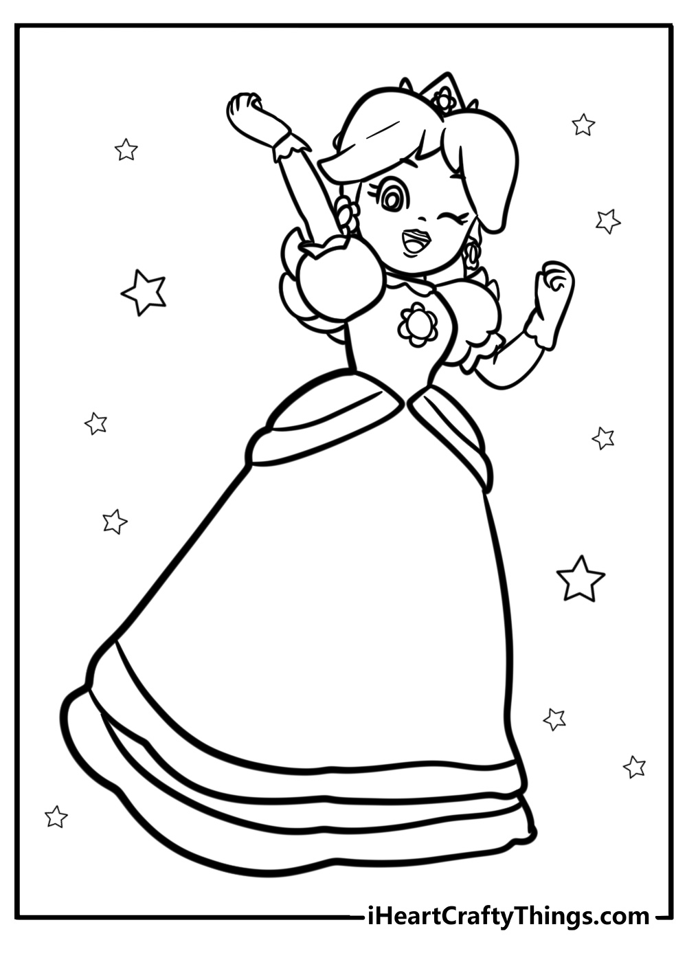 Princess daisy coloring pages