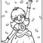 Princess daisy ready for a party fun coloring sheet