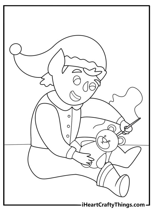 printable christmas elf pdf sewing a plush teddy bear with needle and thread for adults