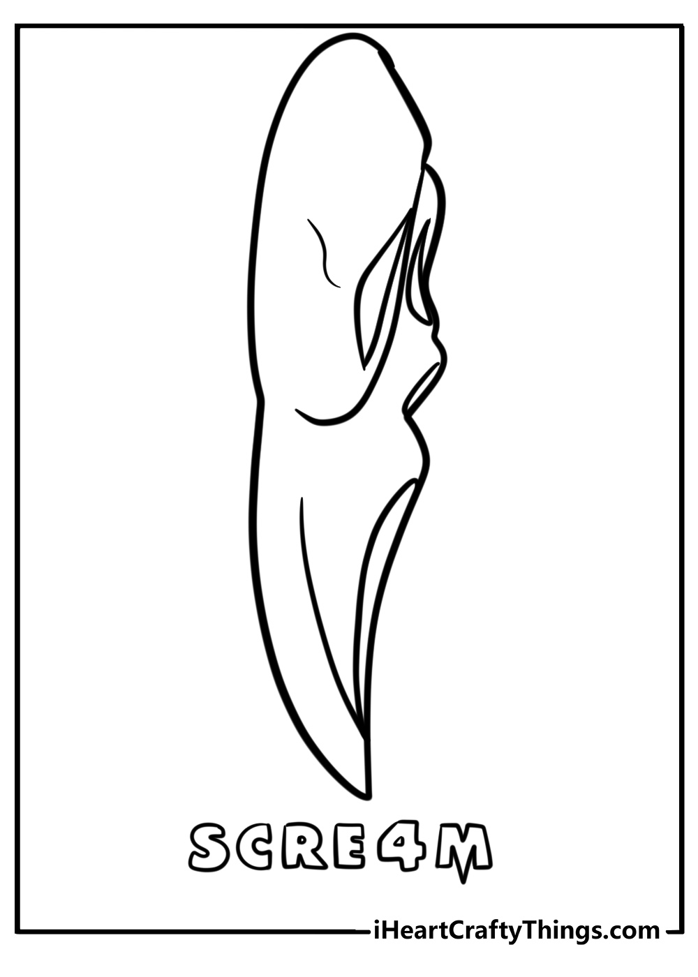 Scream franchise movie poster free coloring page pdf