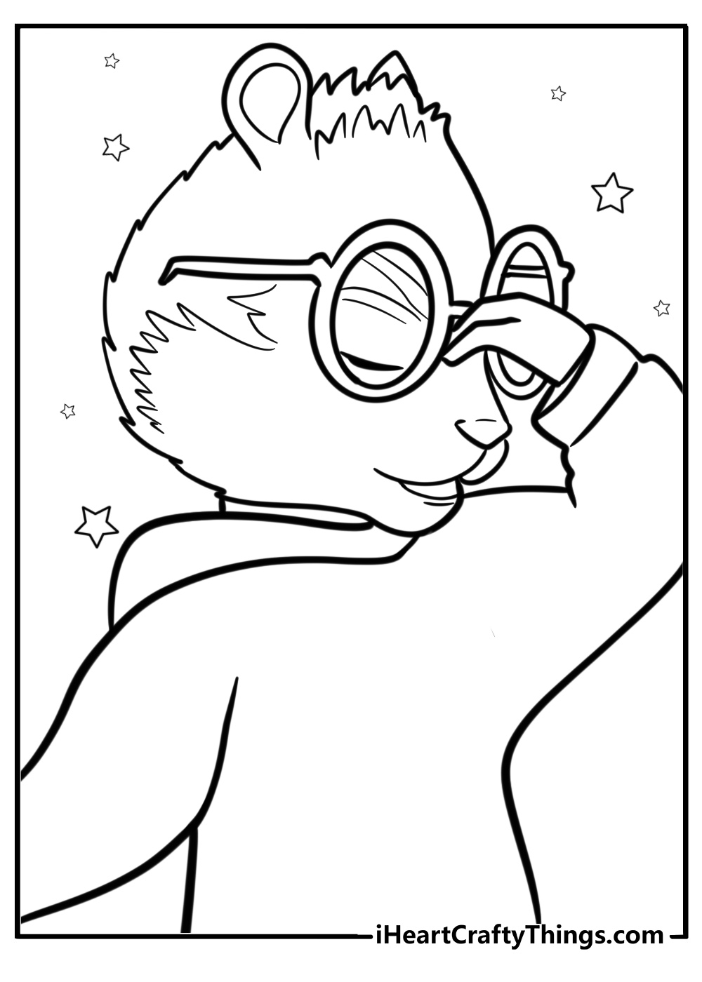 Simon thinking deeply fun coloring sheet for kids