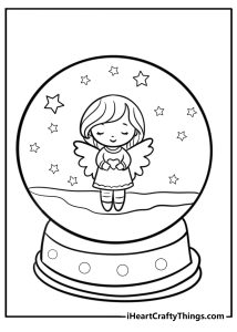 Snowglobe coloring pages