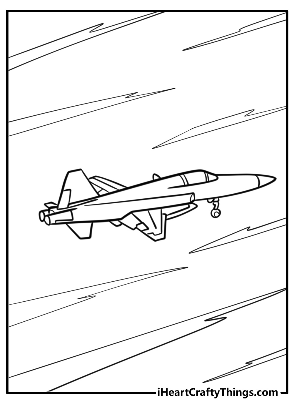 Supersonic jet breaking the sound barrier free coloring page pdf