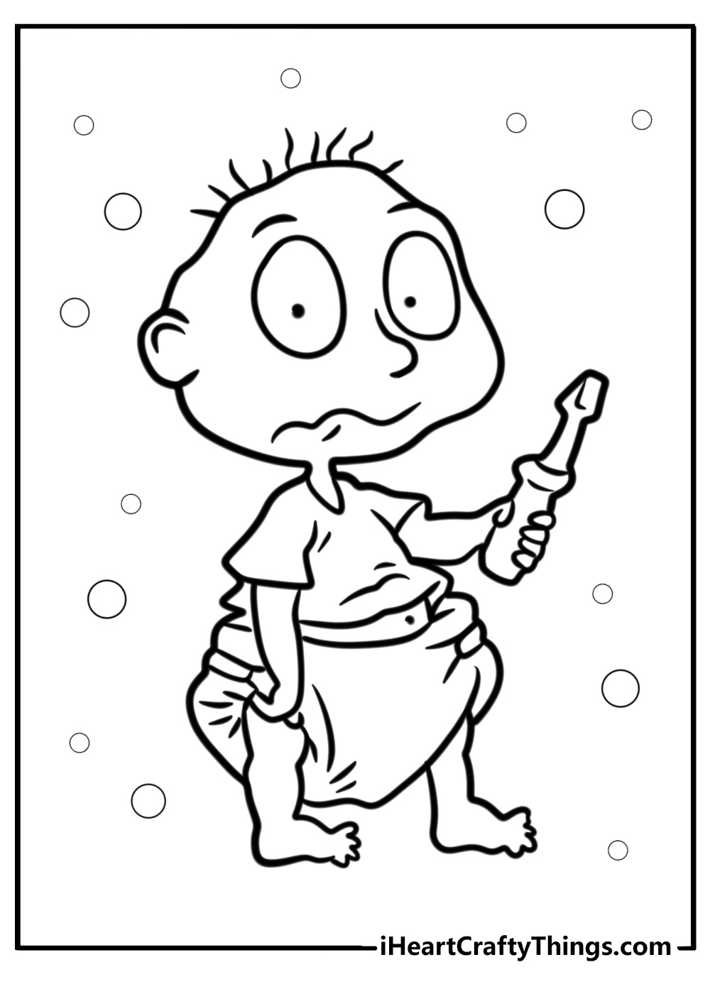 Tommy and his toy screwdriver free rugrats coloring page pdf