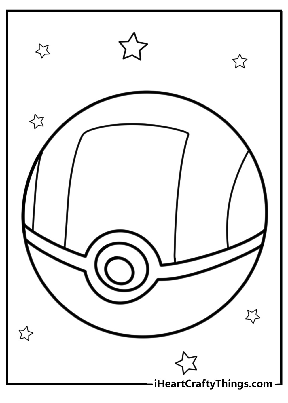 Ultra ball with a unique pattern fun printable coloring sheet