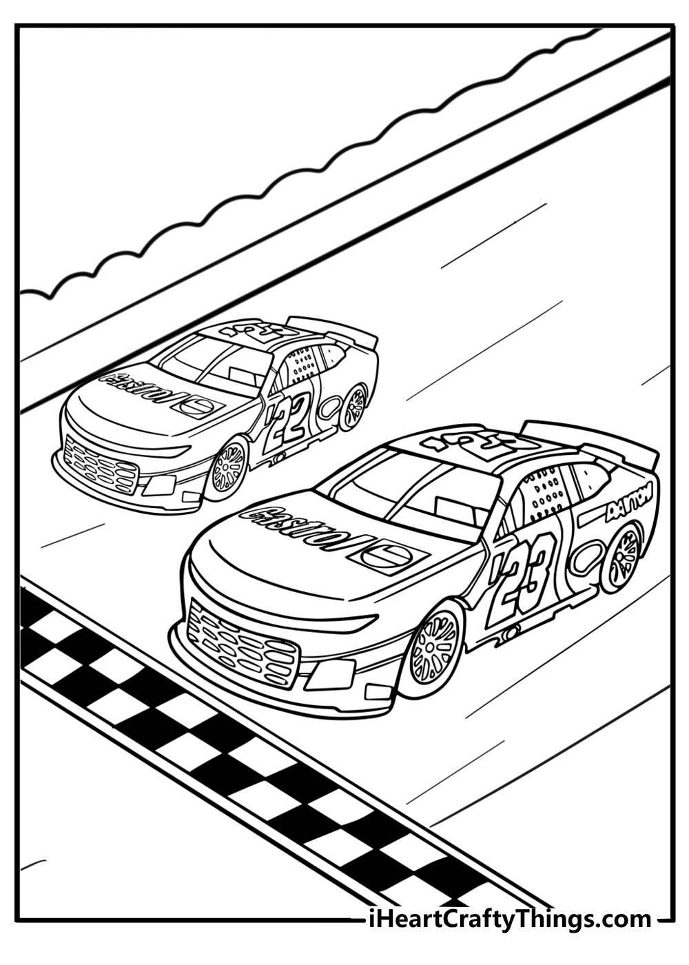 NASCAR driver getting ready for the race detailed coloring sheet