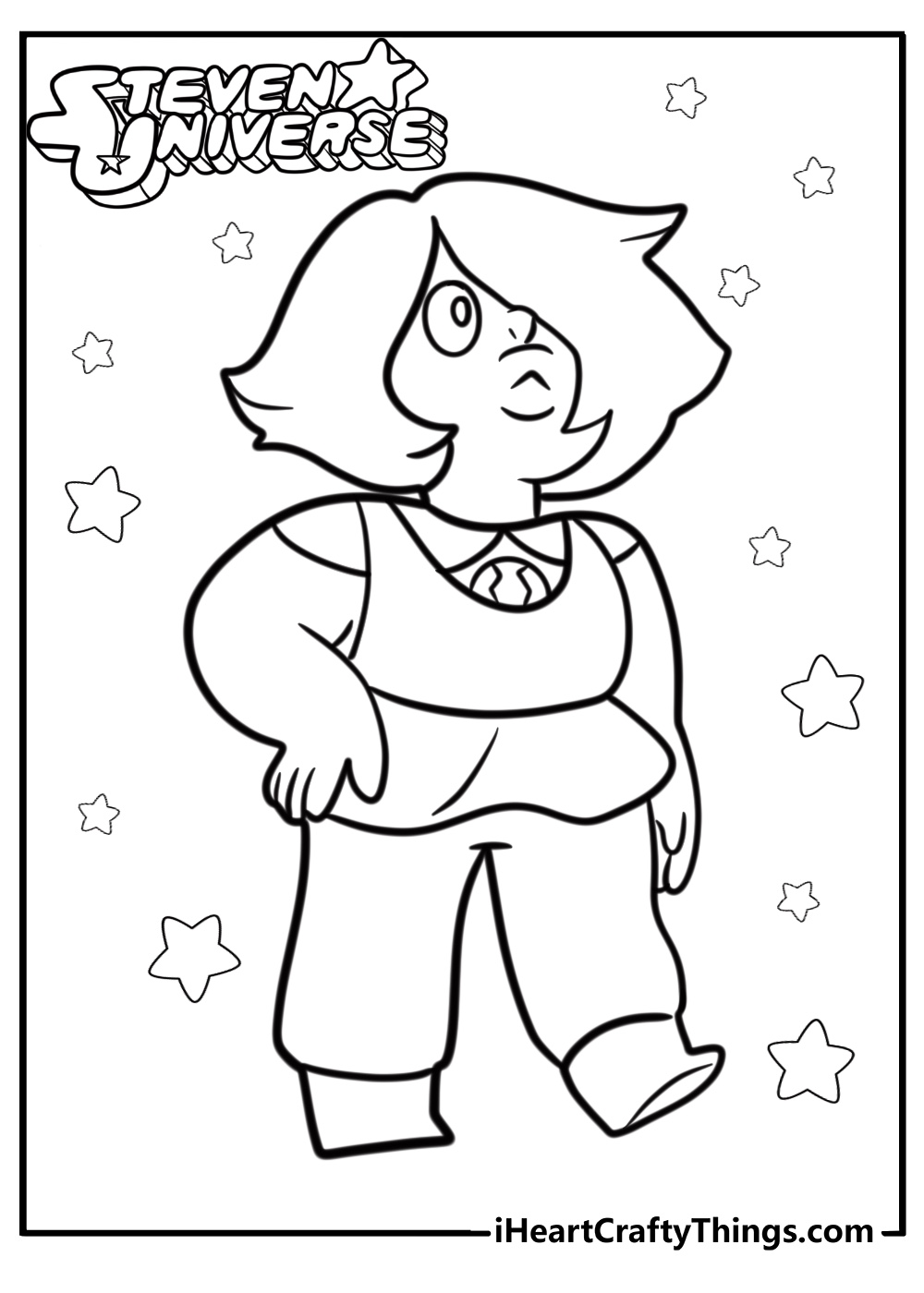 Amethyst being playful steven universe printable coloring page