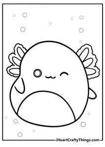 66 Squishmallow Coloring Pages - Archie The Axolotl Squishmallow Free Coloring Page Pdf 214x300 