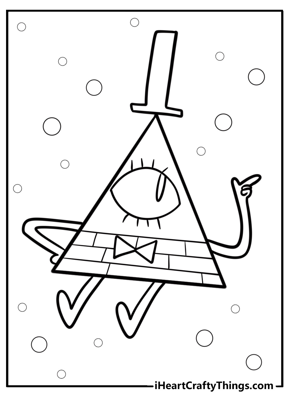 Bill cipher plotting a plan fun gravity falls coloring sheet