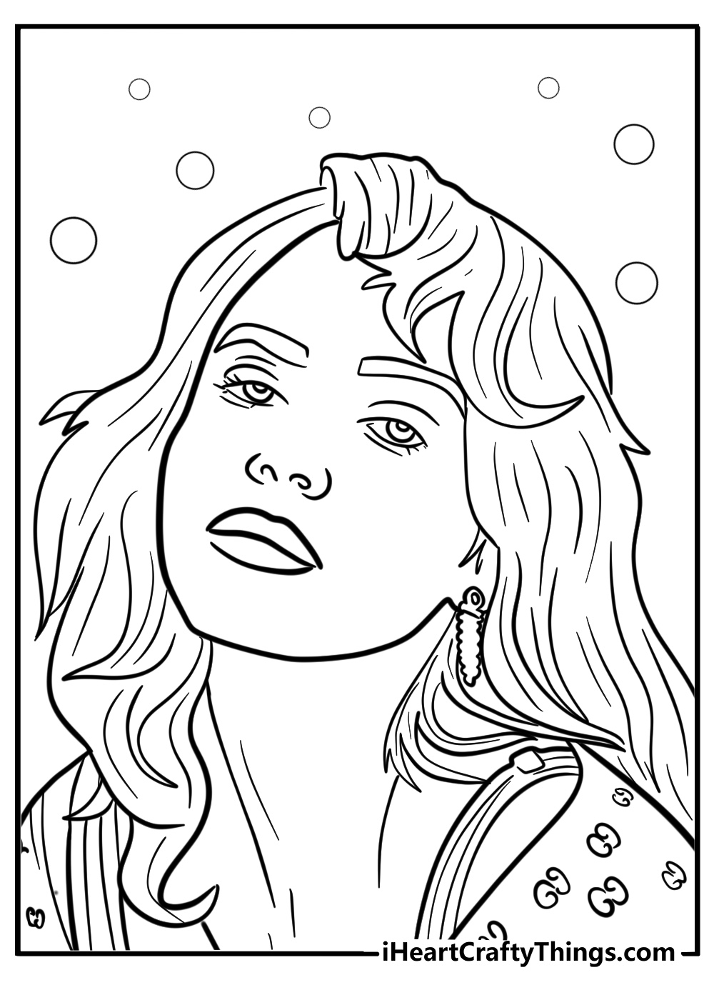 Billie eilish with dyed hair free coloring page pdf