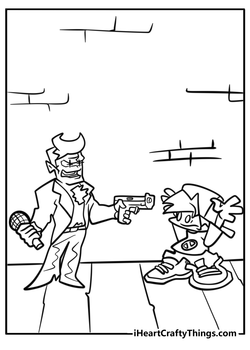 Boyfriend facing off against daddy dearest free coloring page pdf