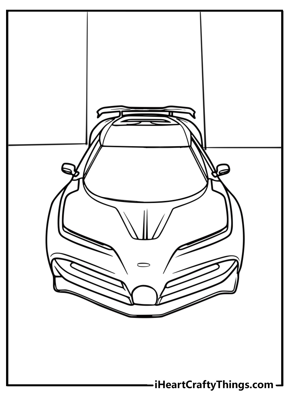 Bugatti at a car show free bugatti coloring page pdf