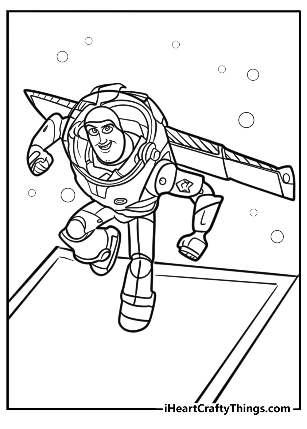 Buzz lightyear ready to fly Disney coloring sheet